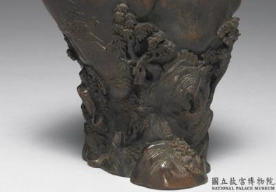 图片[2]-Carved agarwood brush holder with landscape decoration, Qing dynasty (1644-1911)-China Archive